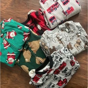 Fleece footie pajama lot